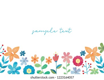 Colorful flower frame