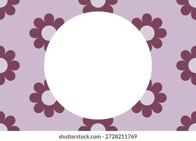 Colorful flower frame border background. Flat floral border background