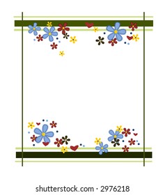 Colorful flower frame (vector)