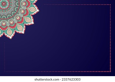 Colorful flower geometric Mandala background