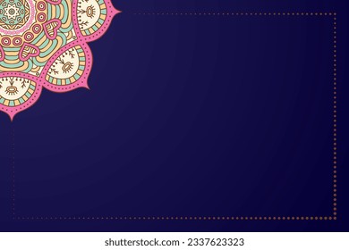 Colorful flower geometric Mandala background