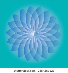Colorful Flower With Gradient Background 