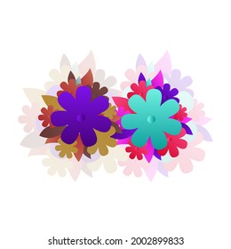 colorful flower gradient for greeting card and invitation card
