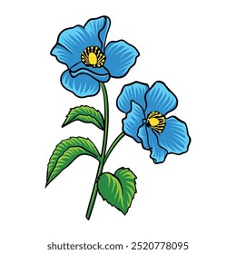 Farbige Blume handgezeichnet Illustrationselemente Vektor