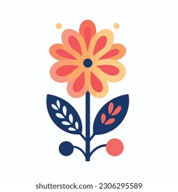 A colorful flower icon with a flower in the middle.  isolated, icon, logo for flower. flat style flower. 