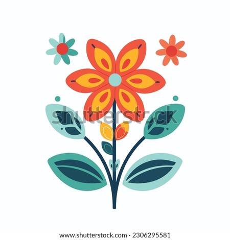 A colorful flower icon with a flower in the middle.  isolated, icon, logo for flower. flat style flower. 