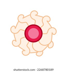 Colorful flower icon. Vector illustration.