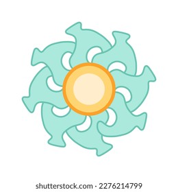 Colorful flower icon. Vector illustration.