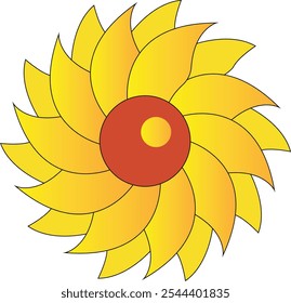 Farbige Blumen Illustration Set Vektor