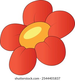 Conjunto de ilustración de flores de colores Vector
