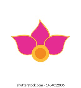 colorful flower of the india icon