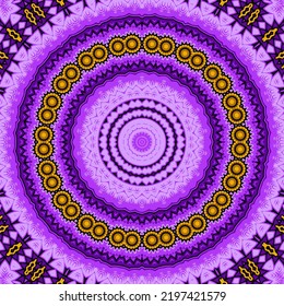 Colorful flower kaleidoscope mandala pattern wallpaper design