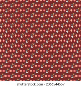 Flor colorida y fondo de hojas. Fondo del patrón abstracto. Papel colorido para envolver.