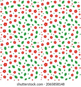 Colorful flower and leaves background. Abstract pattern background. Colorful wrapping paper. Seamless pattern.