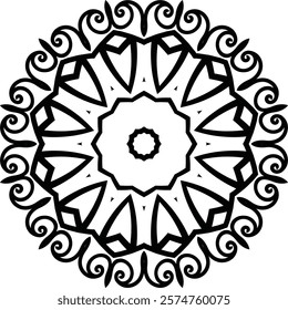 Colorful Flower Mandala Art Circular Pattern in the Form of a Mandala Decorative Ornament in Ethnic Oriental Style.