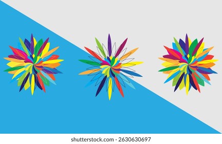 Bunte Blume Mandala Design. Kreative florale Mandala Design Layout. Blume Mandala Design mit verschiedenen Farben.