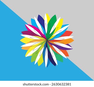Colorful flower mandala design. Creative floral mandala design layout.