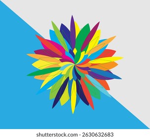 Colorful flower mandala design. Creative floral mandala design layout.