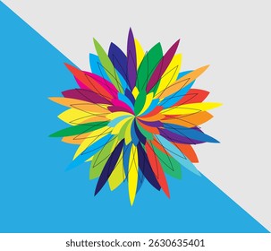 Colorful flower mandala design. Creative floral mandala design layout.