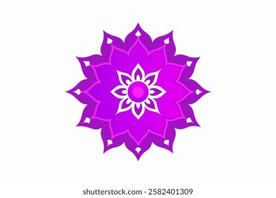 Colorful flower mandala design vector