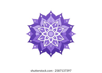 Colorful flower mandala design vector
