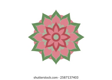 Colorful flower mandala design vector
