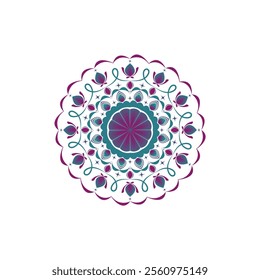 Colorful flower mandala vector design