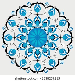 Diseño de Vector de mandala minimalista floral colorido