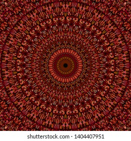 Colorful flower mosaic mandala pattern background - abstract tribal vector ornament wallpaper illustration