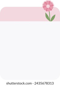 Colorful flower notes floral frames memo	