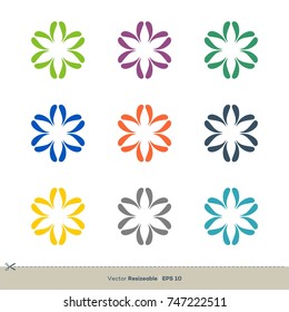 Colorful Flower Ornamental / Decorative Vector Logo Template Illustration Design. Vector EPS 10.