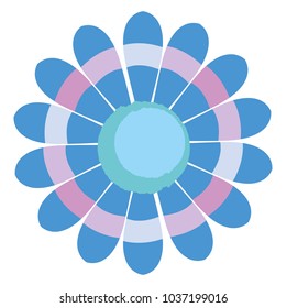 colorful flower over white background vector illustration