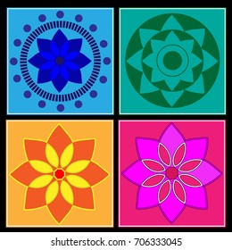 Colorful flower pattern