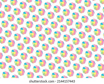 Farbige Blumenmusternhintergrund-Illustration, einfarbiger Hintergrund