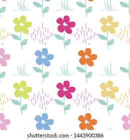 colorful flower pattern for fabric