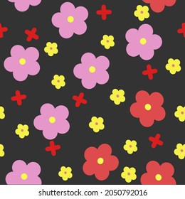 Colorful flower pattern. good for wallpaper, design for fabric and decoration