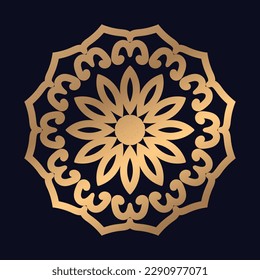 Colorful flower pattern mandala design background vector.