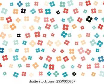 Patrón de flores coloridas. Fondo abstracto aleatorio. Diseño de vectores
