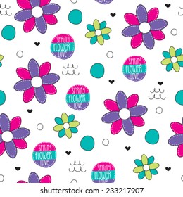 colorful flower pattern vector illustration
