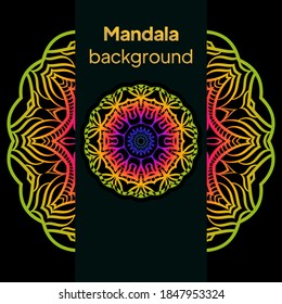 Colorful flower patterns. Stylized floral motif. Vector mandala design