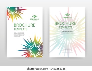 Colorful flower petal design for annual report, brochure, flyer, poster. Colorful flower petal illustration vector illustration for flyer, leaflet. Multipurpose floral abstract A4 brochure template