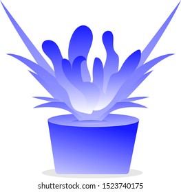 a colorful flower pot vector