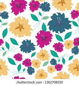colorful flower seamless pattern
