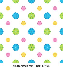 Colorful flower seamless pattern background
