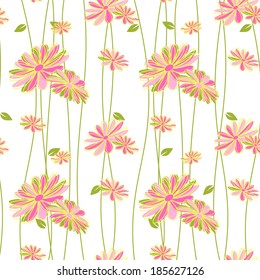 Colorful Flower Seamless Pattern Background Wallpaper