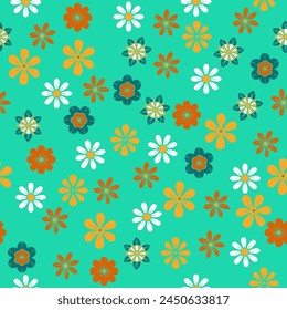 colorful flower seamless pattern background