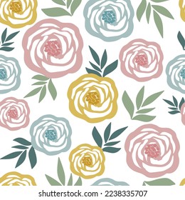 colorful flower seamless pattern design