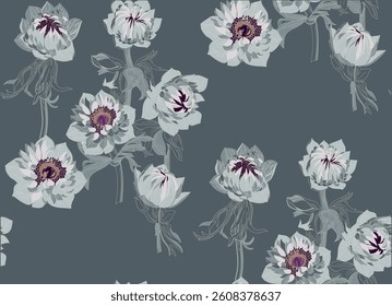 Colorful Flower seamless pattern for fabric, wrapping paper and prints
