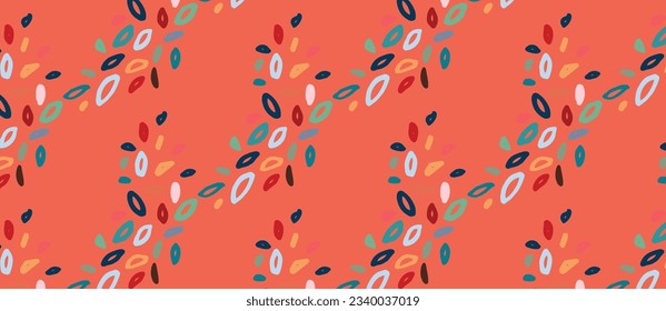 Ilustración de patrones sin fisuras de flores coloridas. Los niños tienen el estilo del fondo de doodle floral, el fondo de pared de formas naturales básicas y divertidas. flor vintage sin soldadura sobre fondo purpal.
