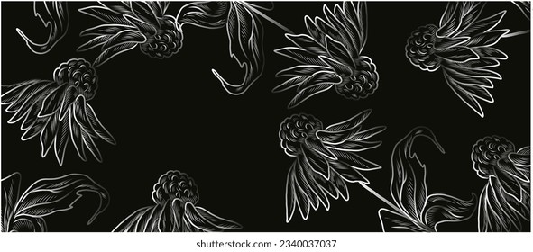 Colorful flower seamless pattern illustration. Children style floral doodle background, funny basic nature shapes wallpaper. vintage flower seamless pattern on purpal background.